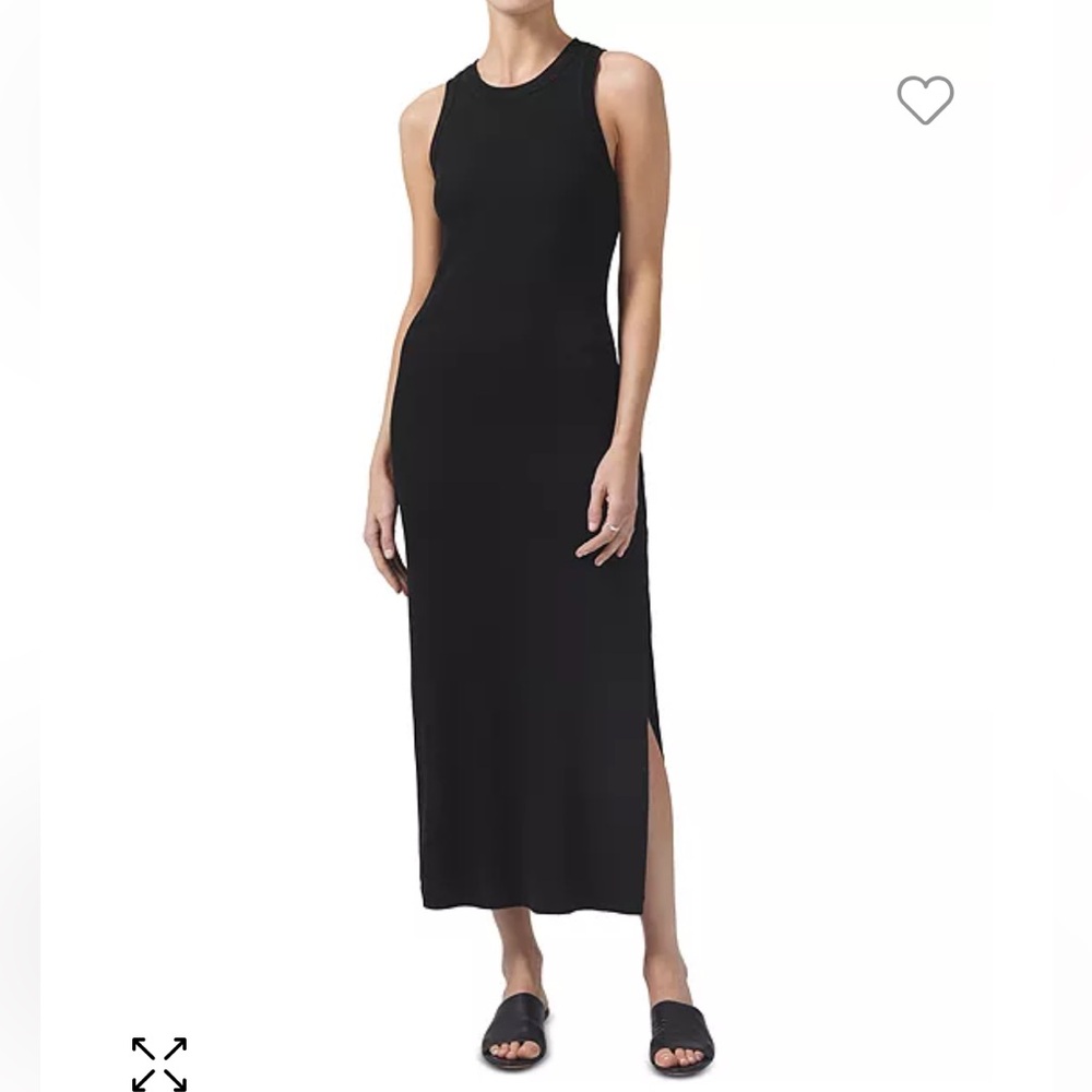 James Perse Black Long Dress with Slit